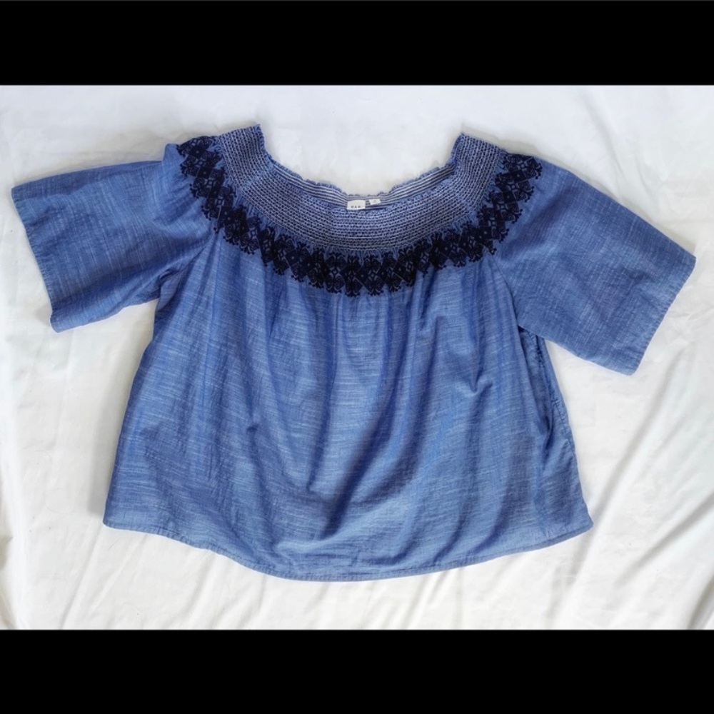 Gap chambray off the shoulder xl